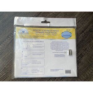 20 6x6 page protectors extension rods white cardstock scrapbook papercraft album